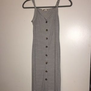 Striped black and white dress